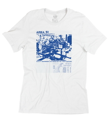 Area 51 Tee White/French Blue